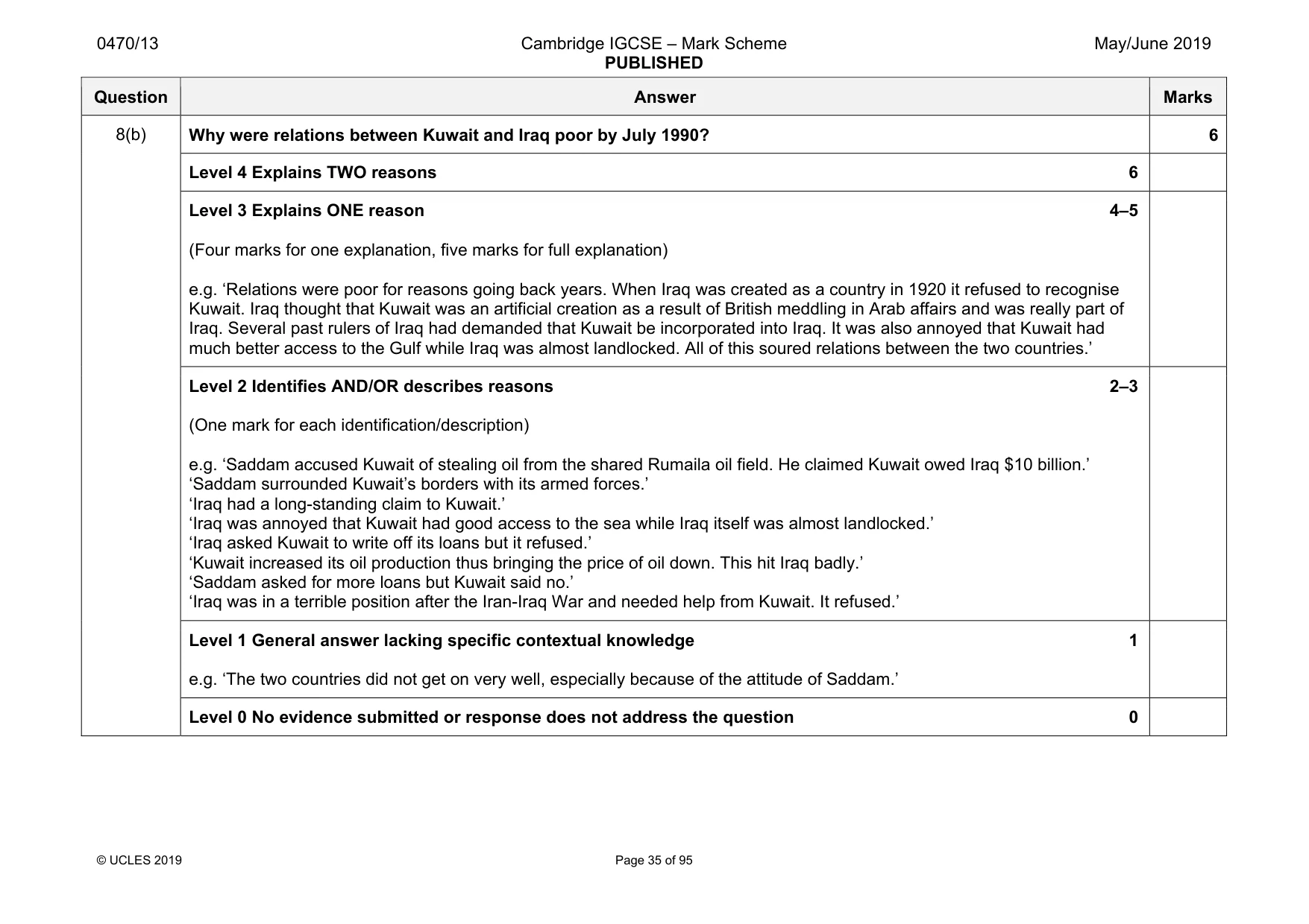 Mark scheme, page 35 of 95