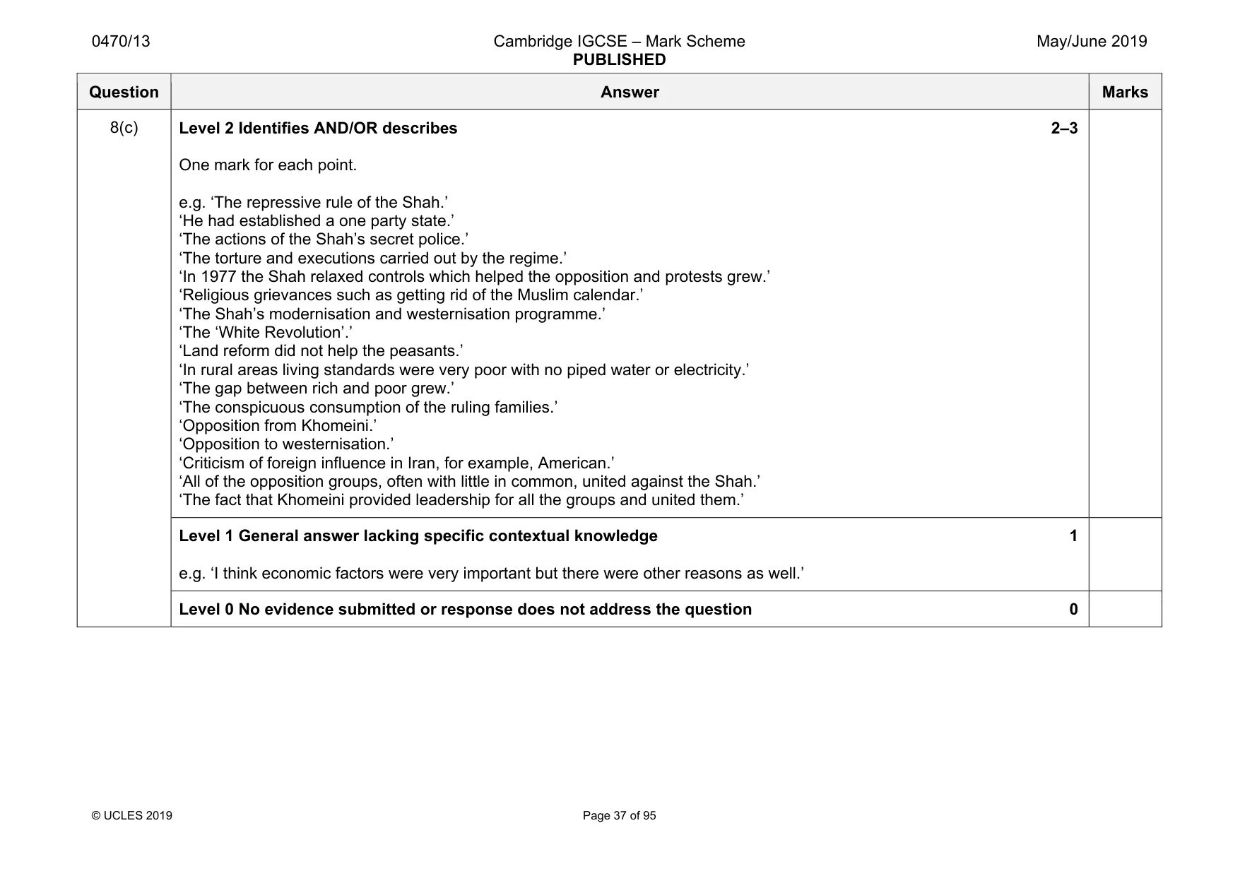 Mark scheme, page 37 of 95