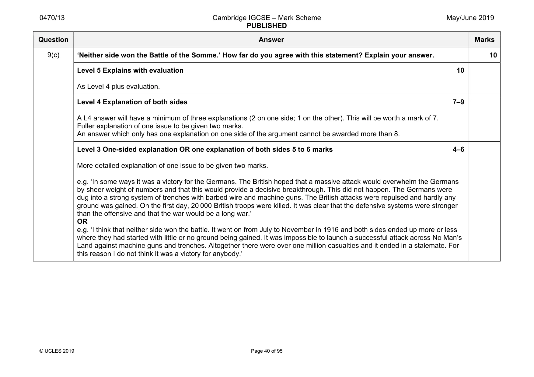 Mark scheme, page 40 of 95