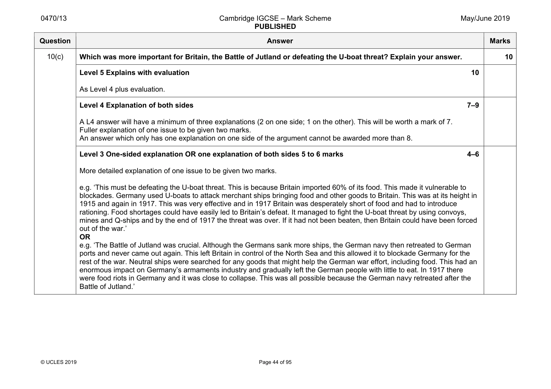 Mark scheme, page 44 of 95