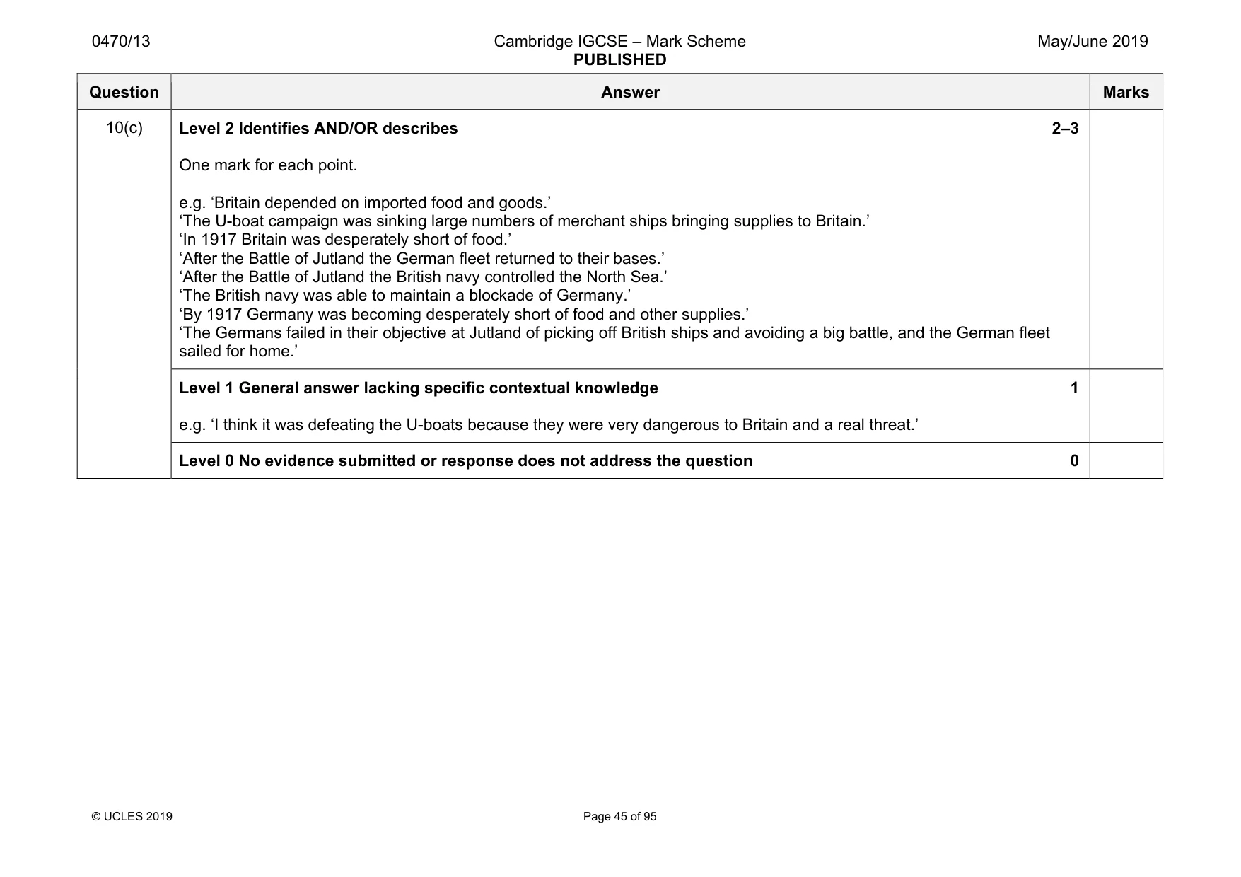 Mark scheme, page 45 of 95