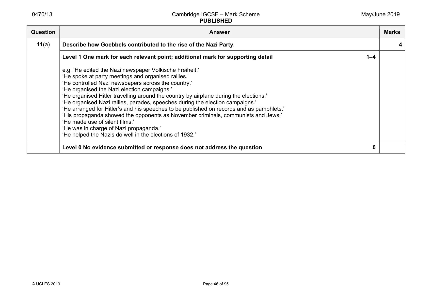 Mark scheme, page 46 of 95
