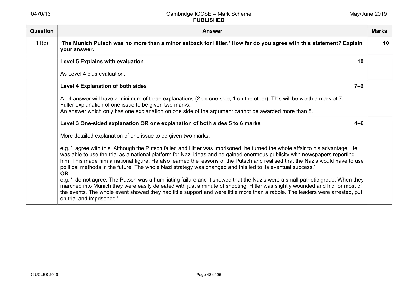 Mark scheme, page 48 of 95