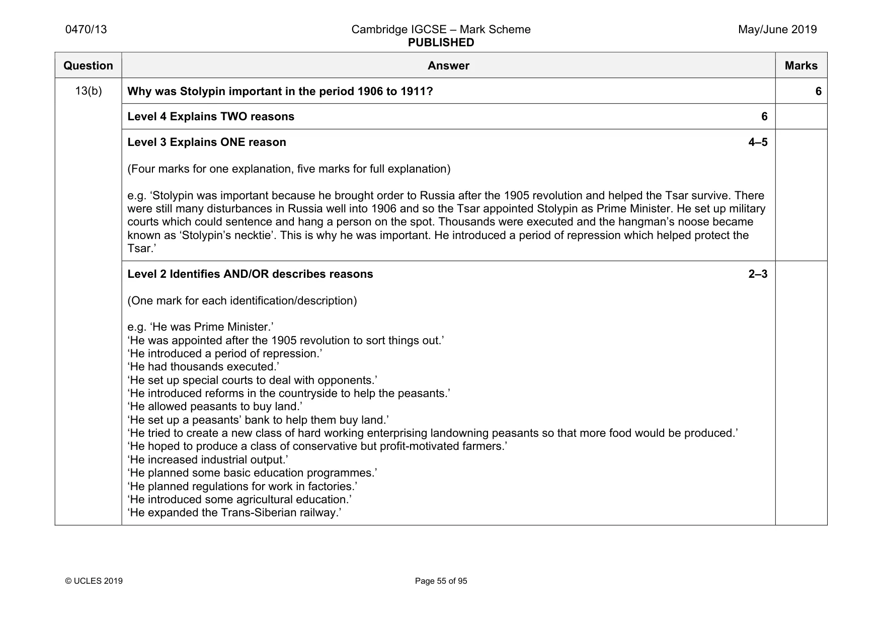 Mark scheme, page 55 of 95