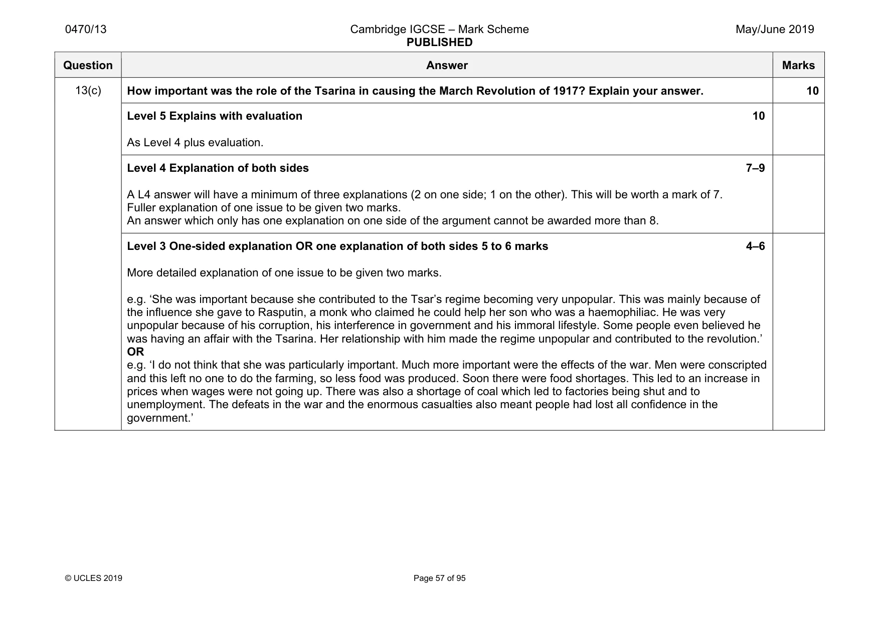 Mark scheme, page 57 of 95