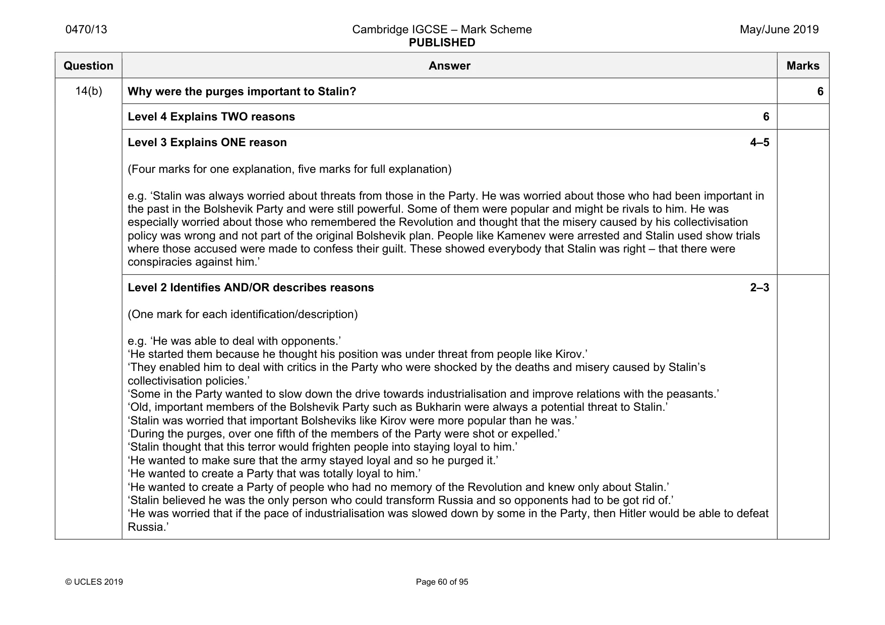 Mark scheme, page 60 of 95
