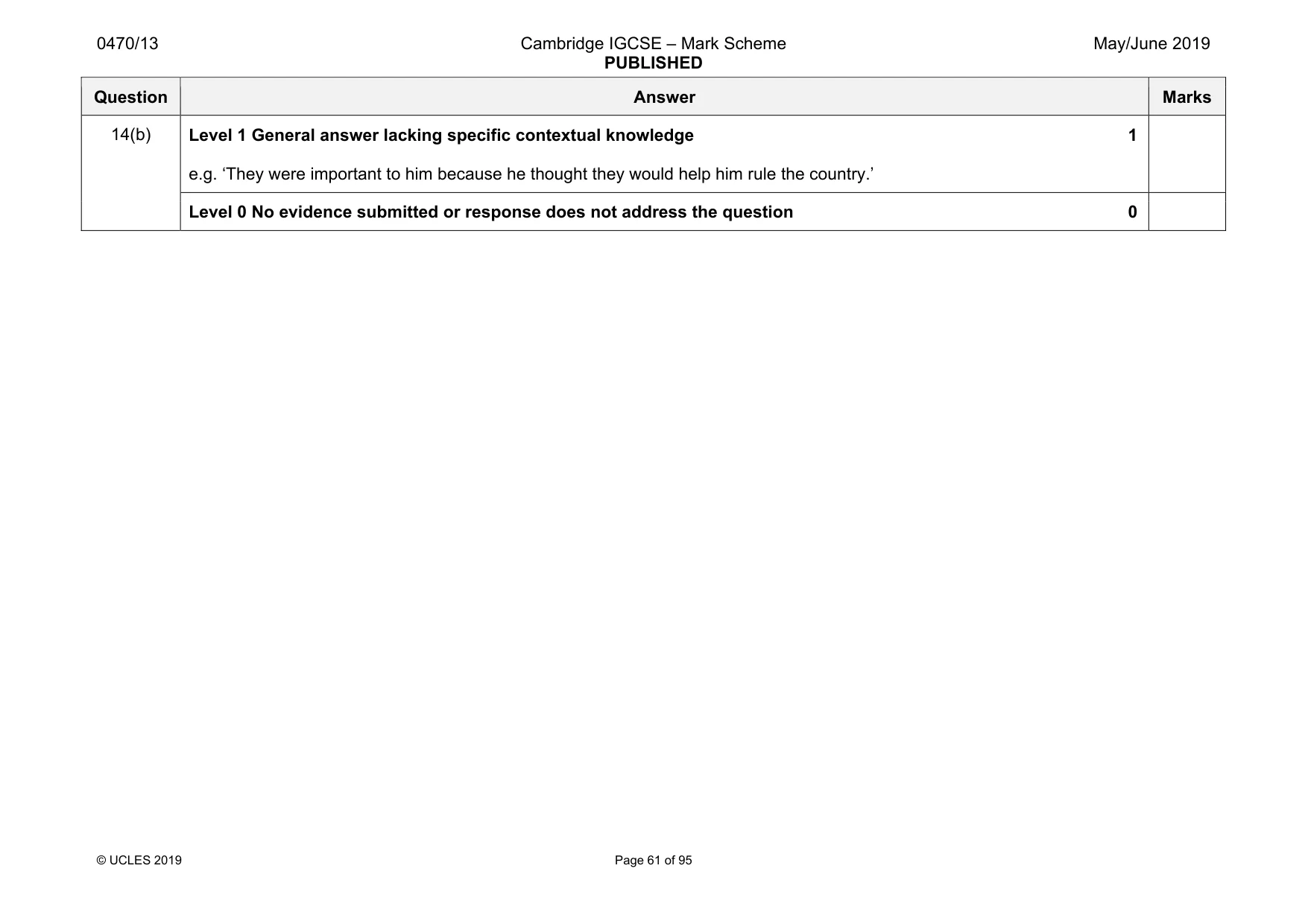 Mark scheme, page 61 of 95