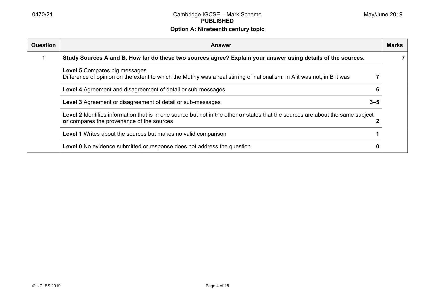 Mark scheme, page 4 of 15