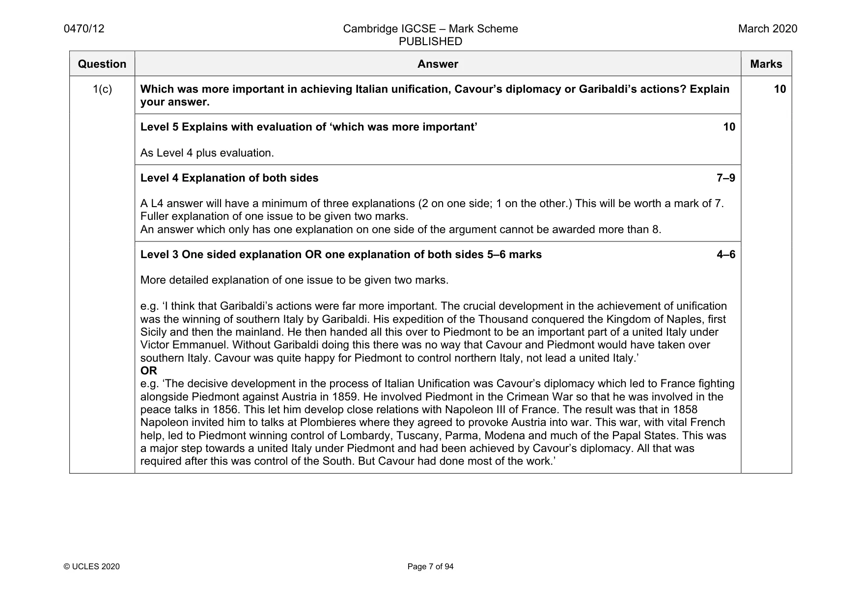 Mark scheme, page 7 of 94