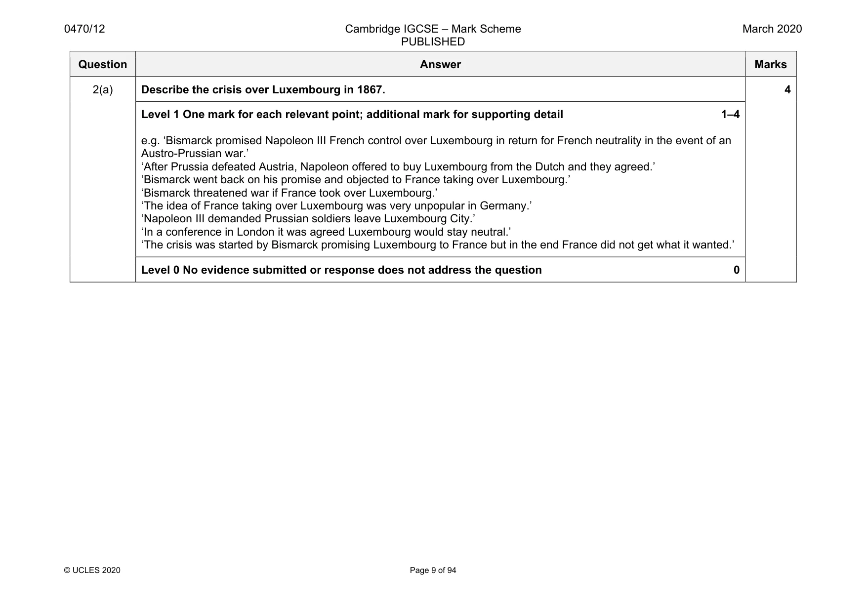 Mark scheme, page 9 of 94