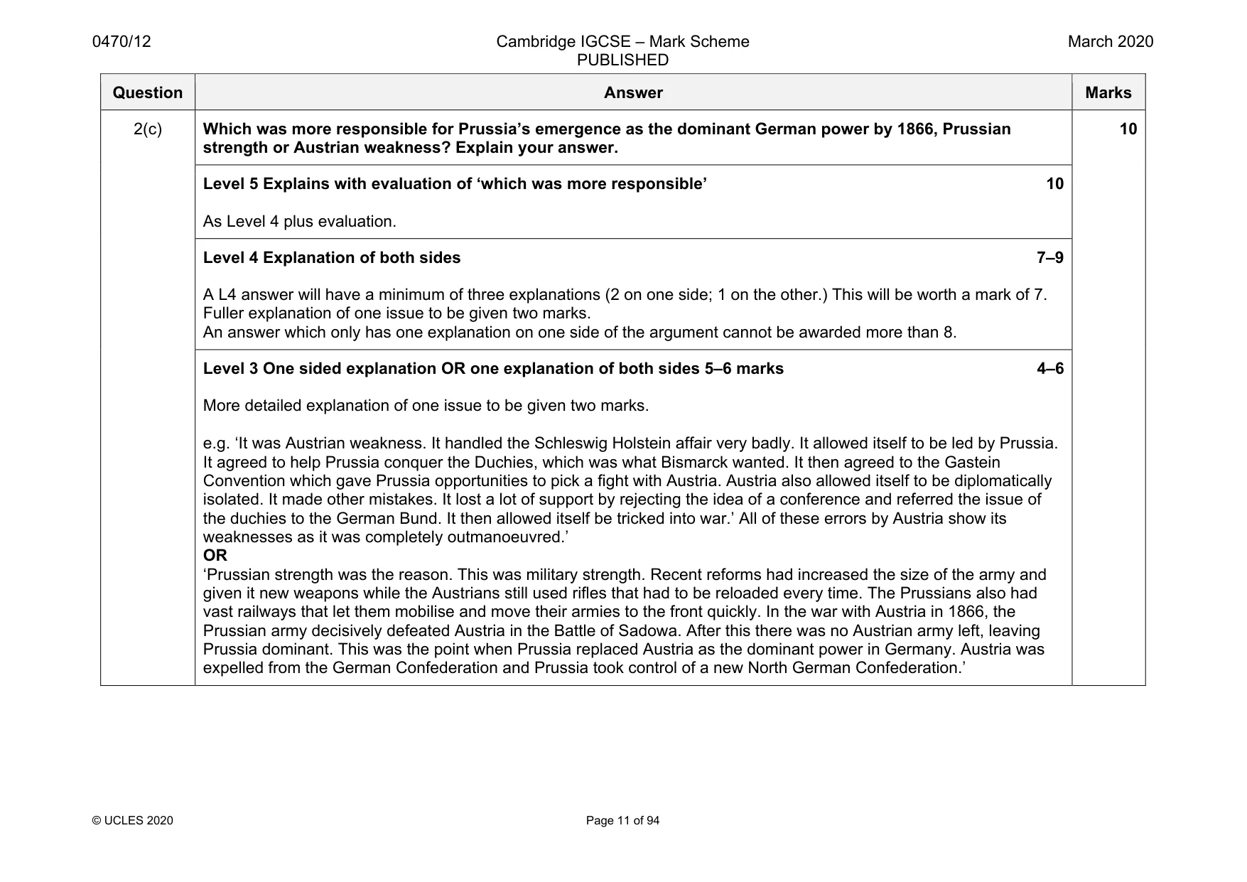 Mark scheme, page 11 of 94
