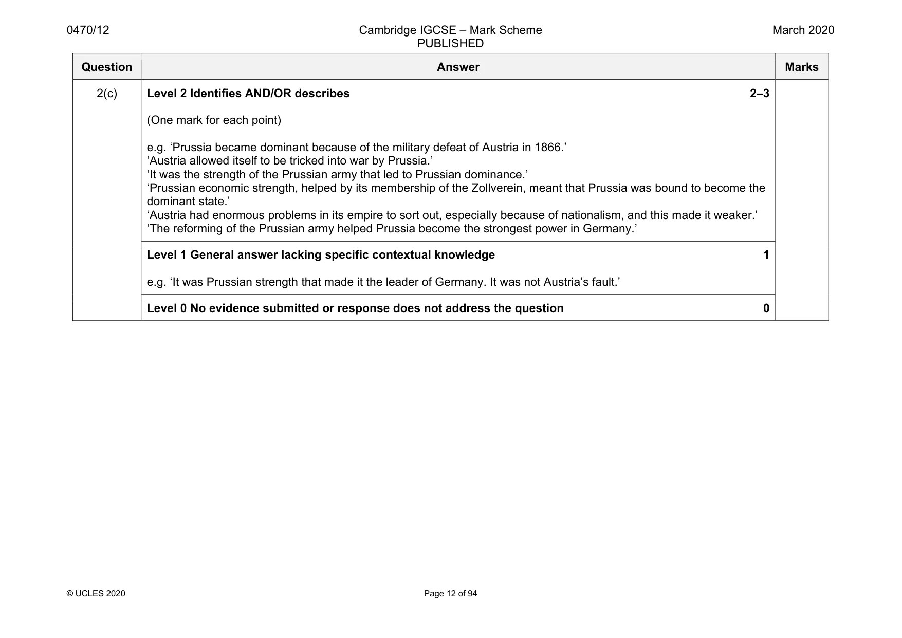 Mark scheme, page 12 of 94