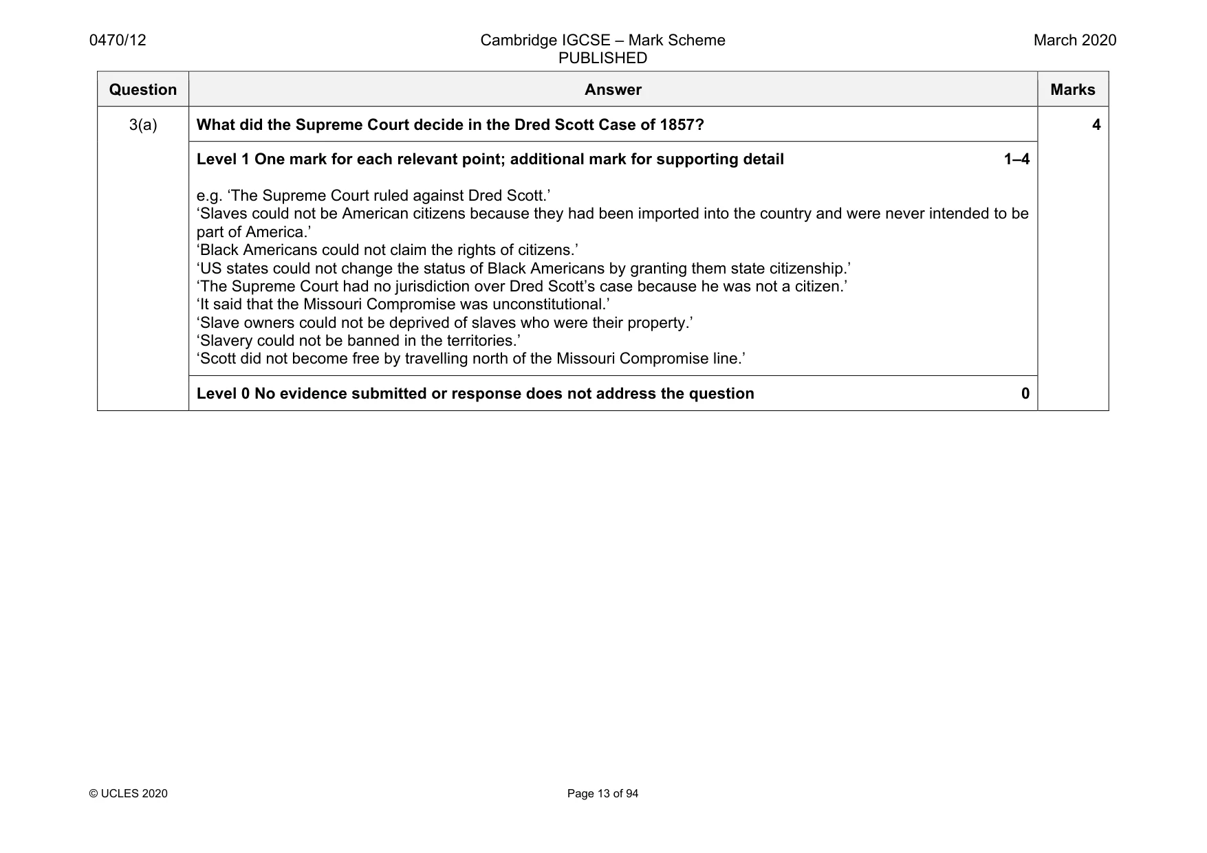 Mark scheme, page 13 of 94