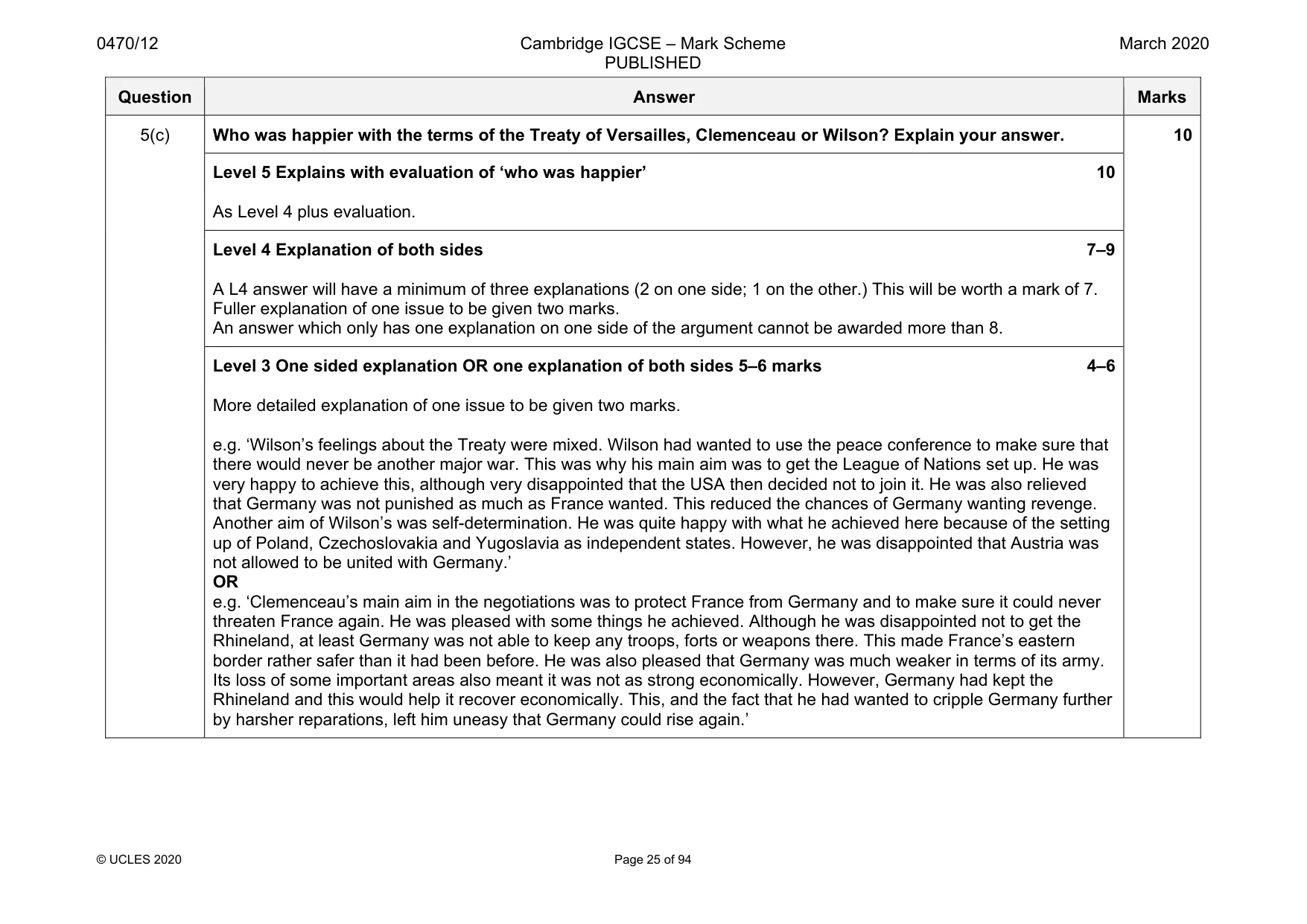 Mark scheme, page 25 of 94