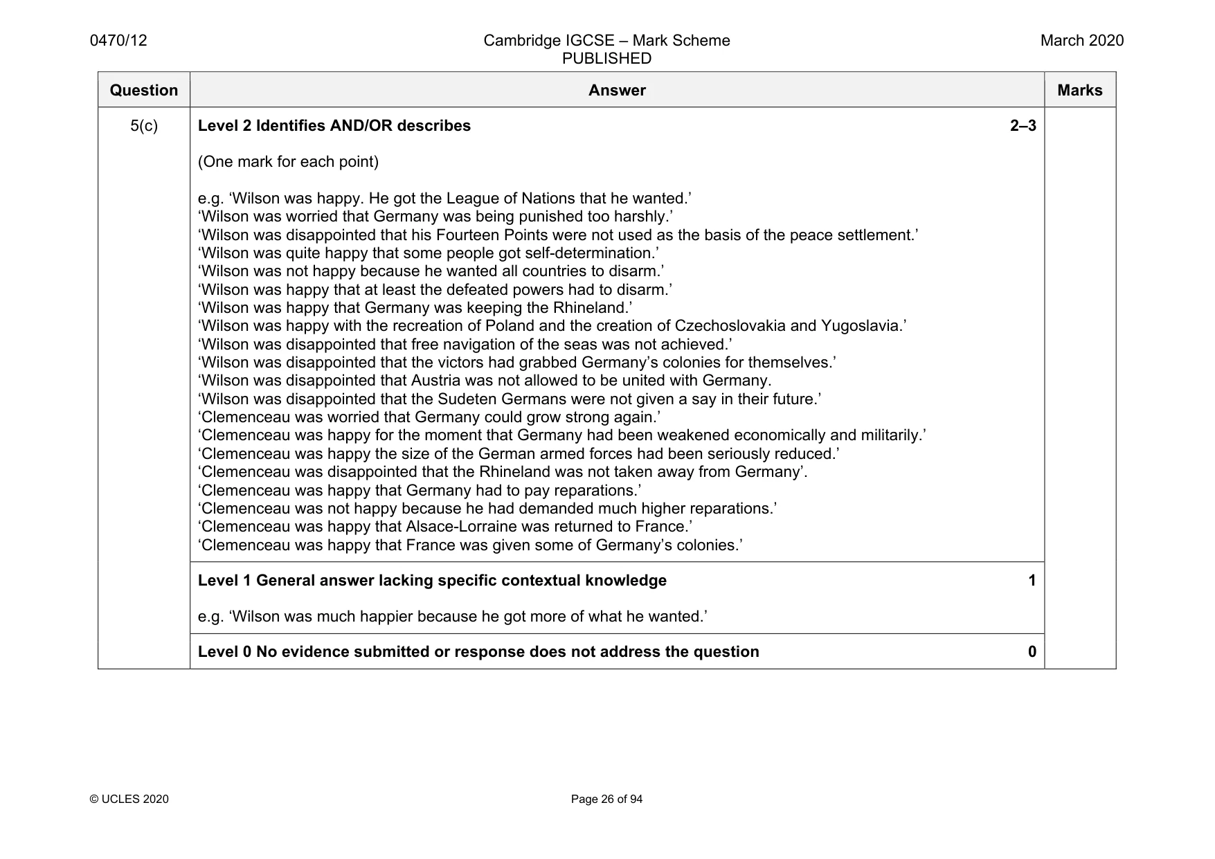 Mark scheme, page 26 of 94