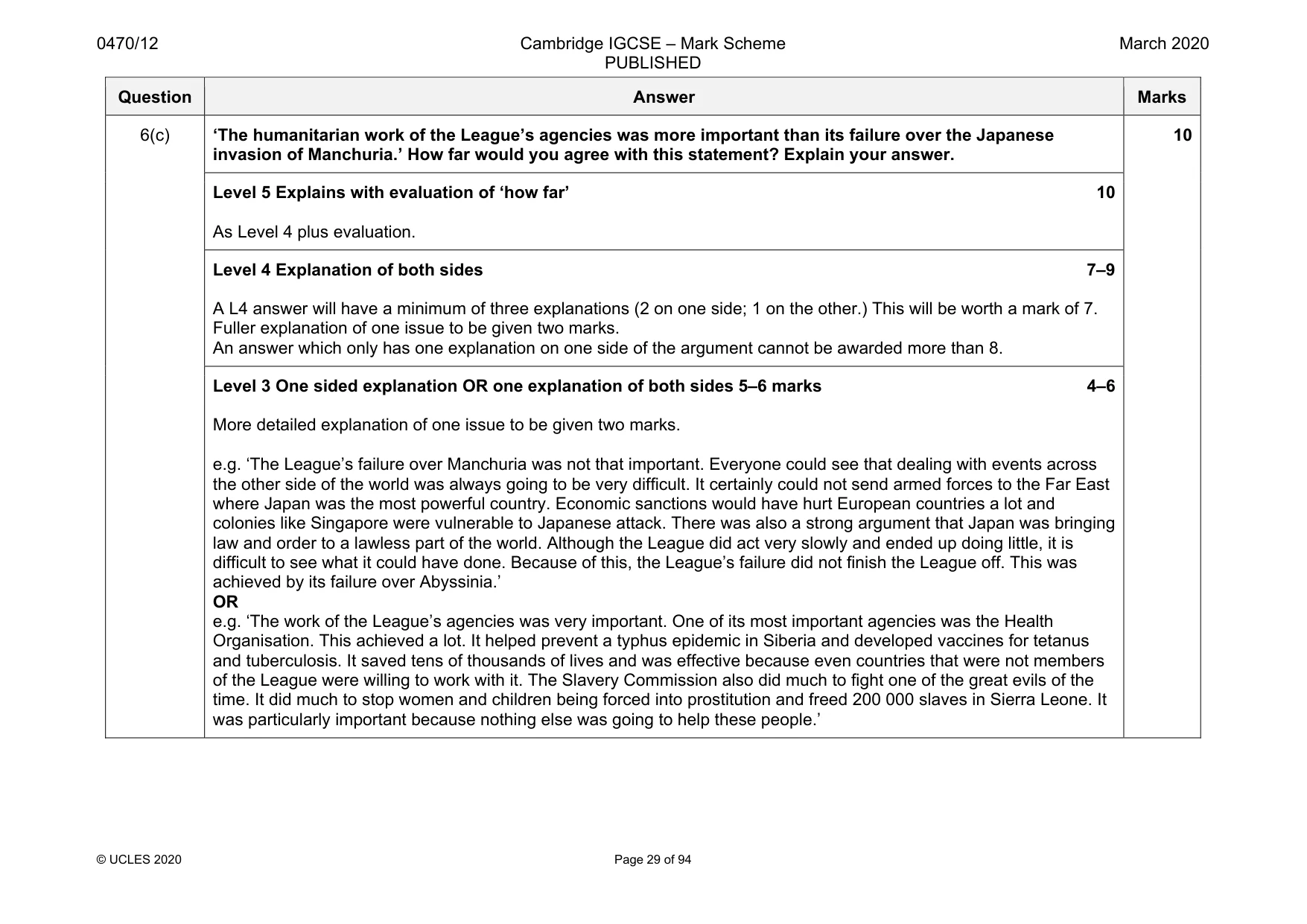 Mark scheme, page 29 of 94