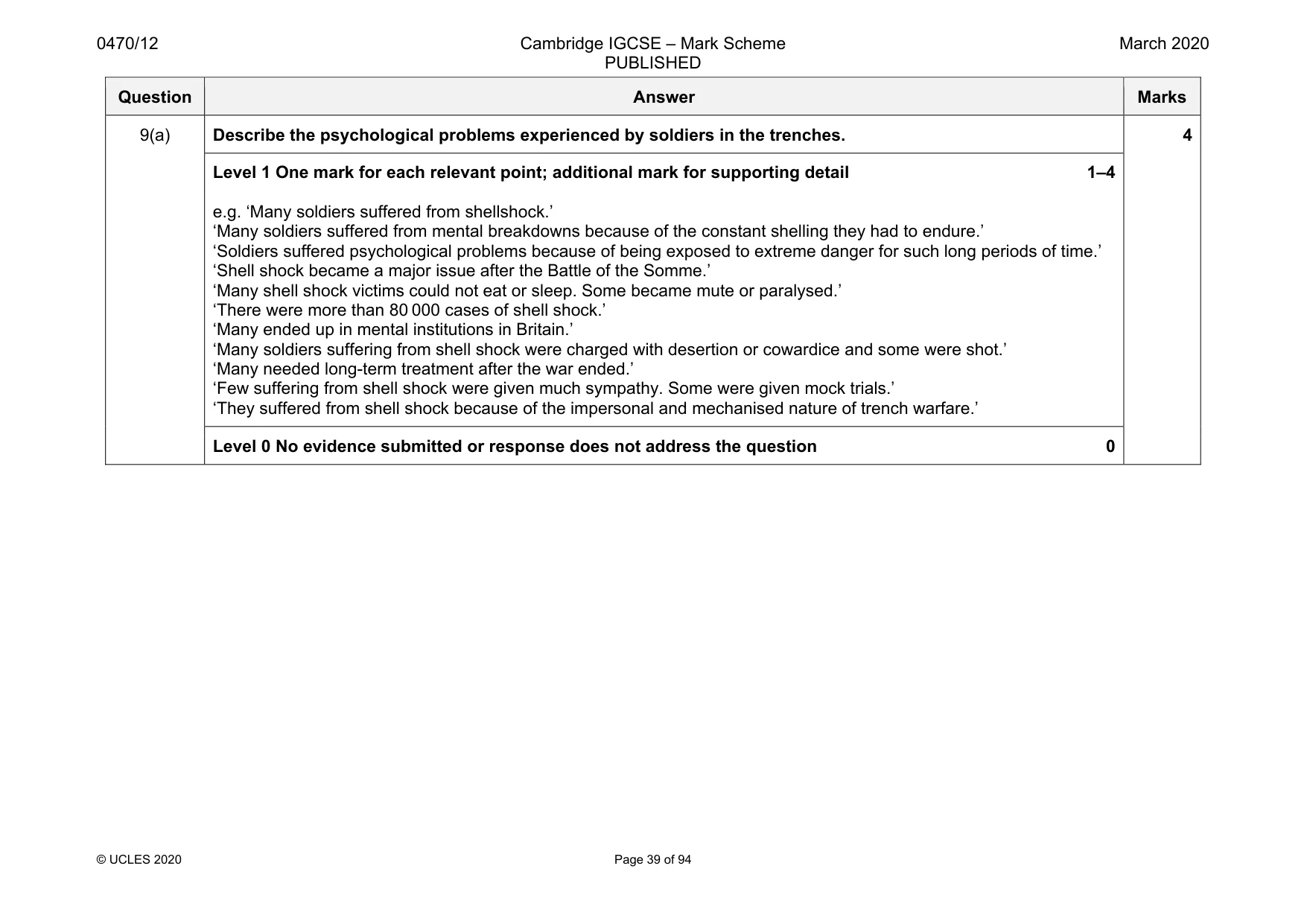 Mark scheme, page 39 of 94