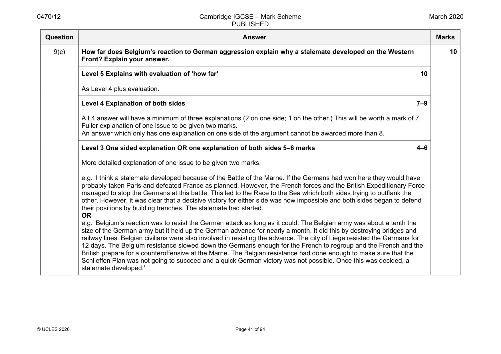 Mark scheme, page 41 of 94