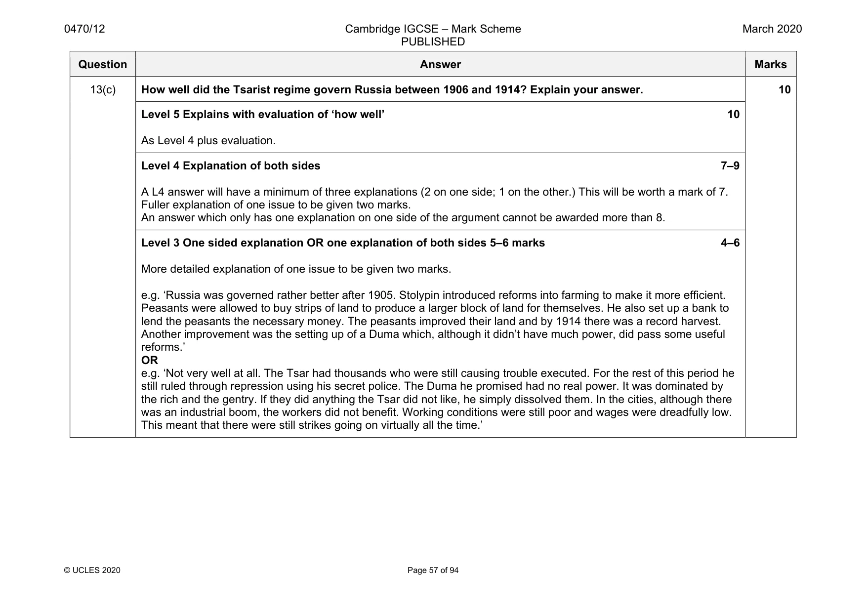 Mark scheme, page 57 of 94