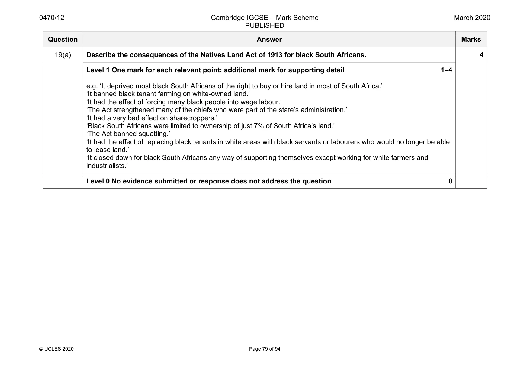 Mark scheme, page 79 of 94