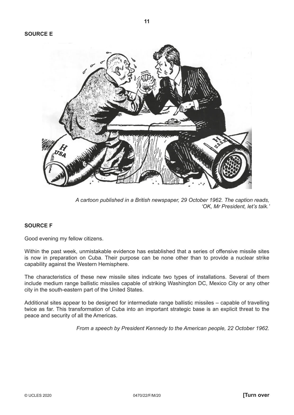 Cambridge IGCSE History 0470 2020 Feb/March Paper 2 · Variant 2 question paper, page 11 of 16