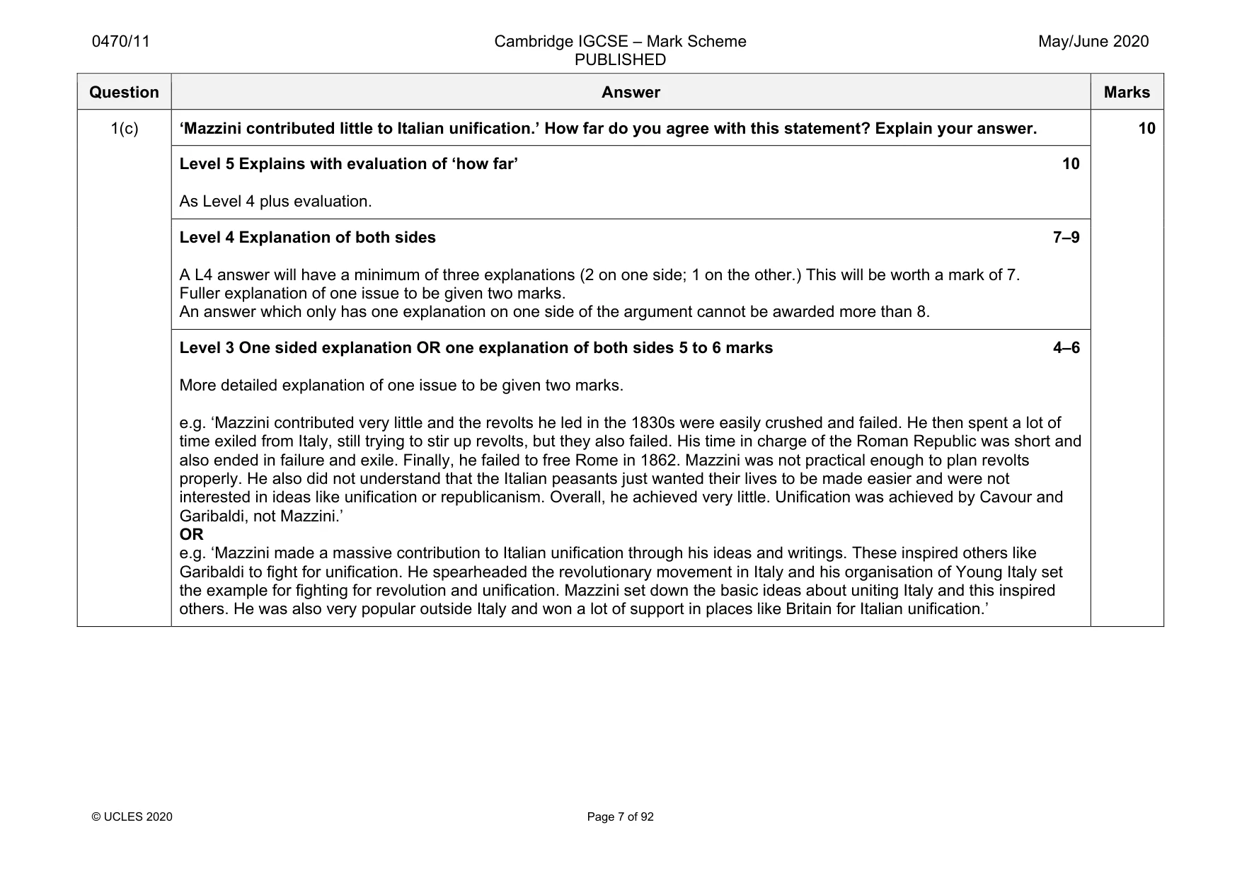 Mark scheme, page 7 of 92