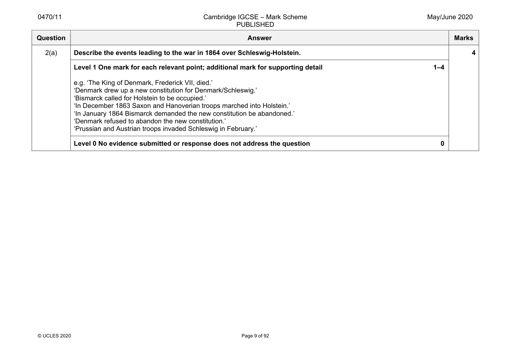 Mark scheme, page 9 of 92
