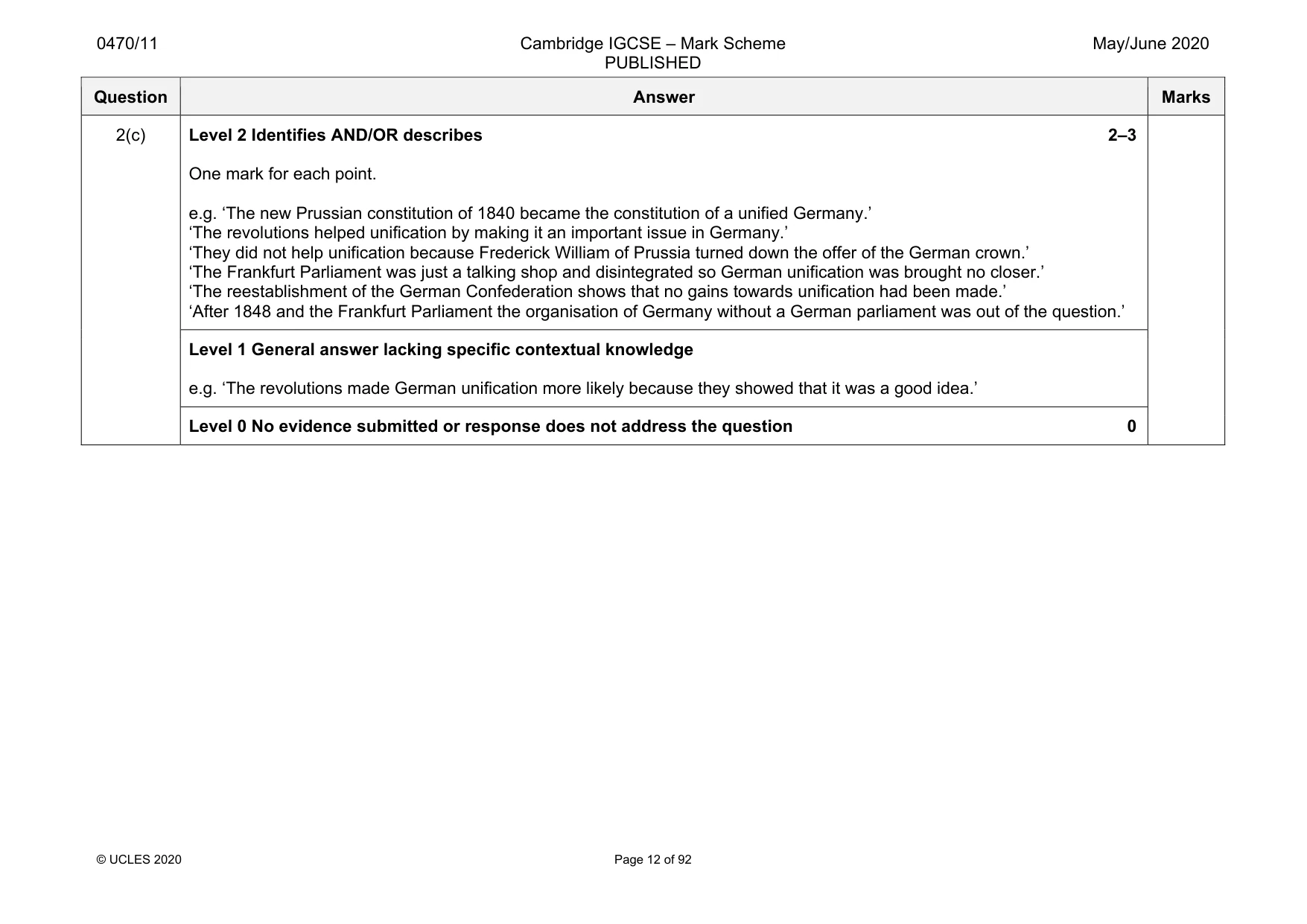 Mark scheme, page 12 of 92