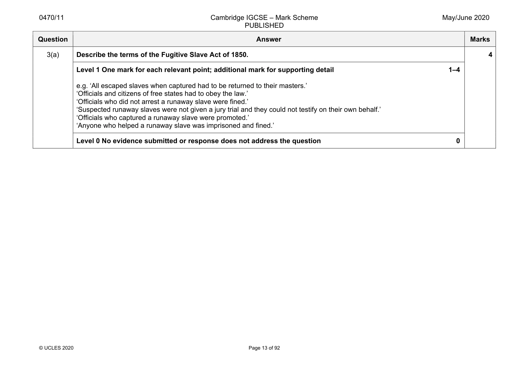 Mark scheme, page 13 of 92