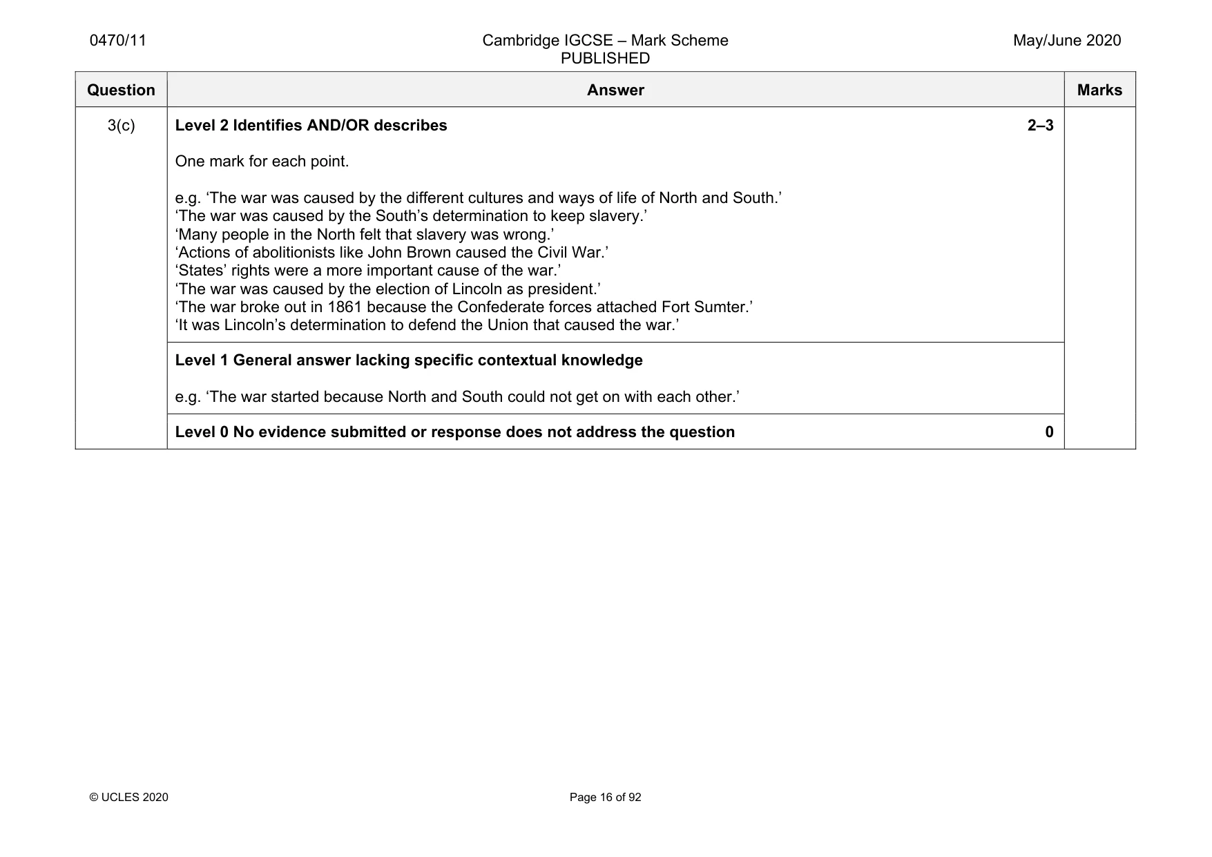Mark scheme, page 16 of 92