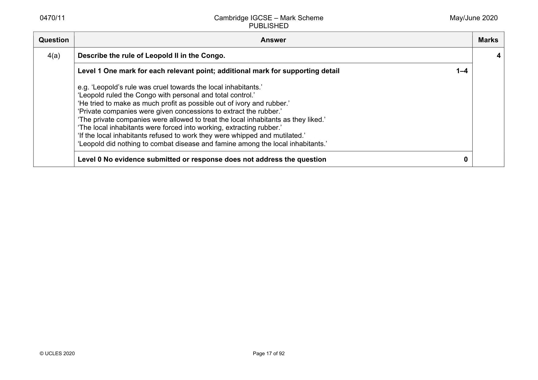 Mark scheme, page 17 of 92