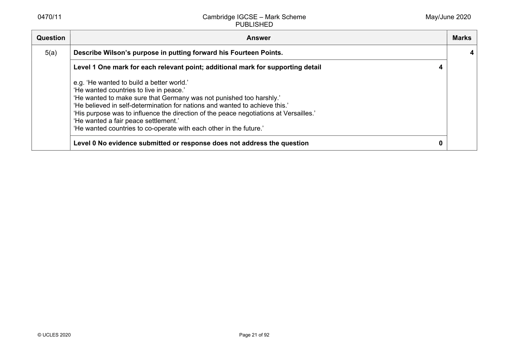 Mark scheme, page 21 of 92