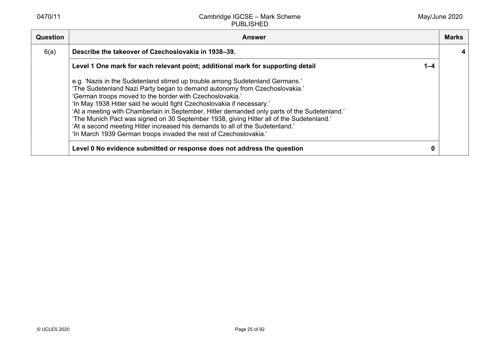 Mark scheme, page 25 of 92