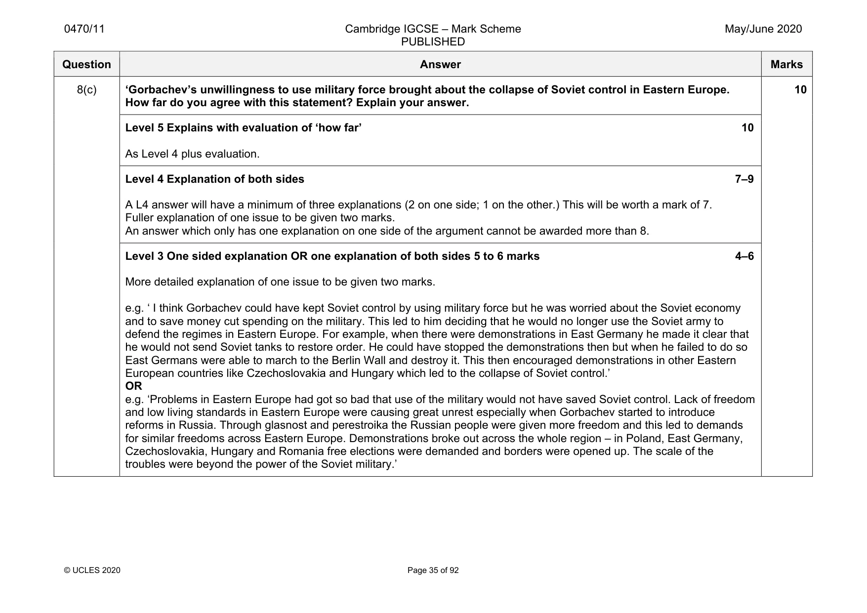 Mark scheme, page 35 of 92