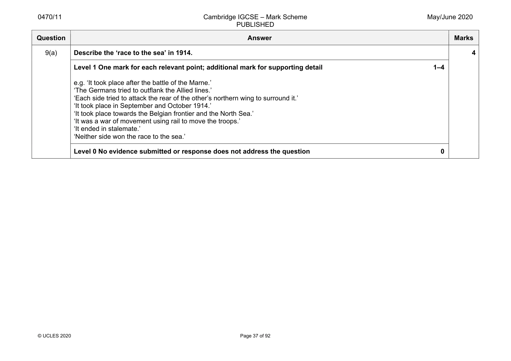 Mark scheme, page 37 of 92