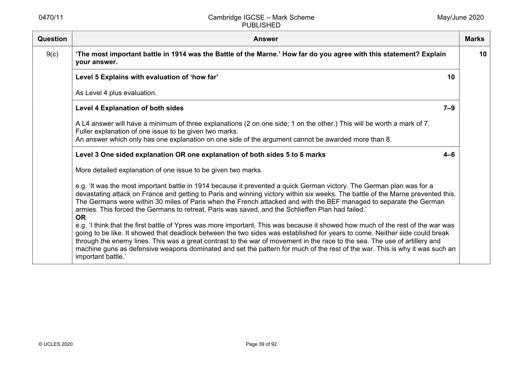 Mark scheme, page 39 of 92