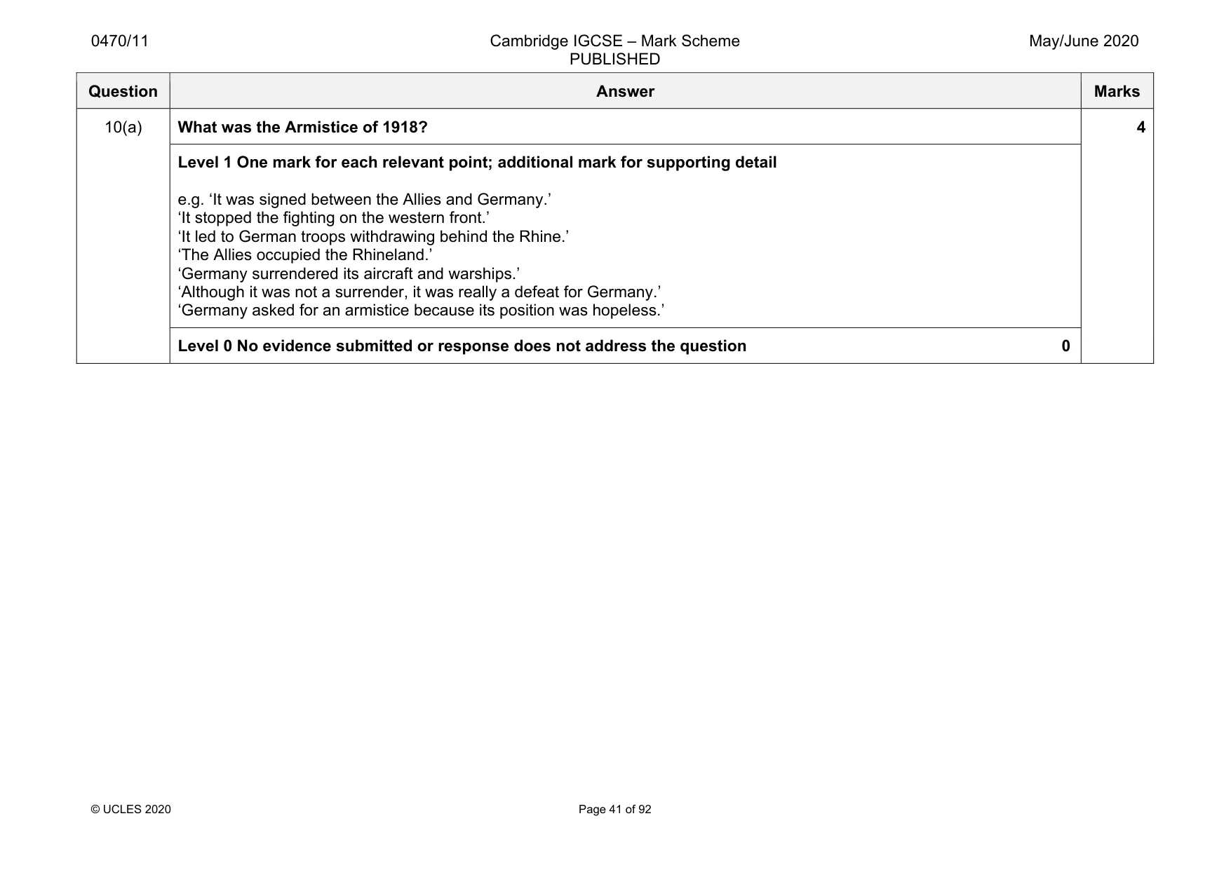 Mark scheme, page 41 of 92