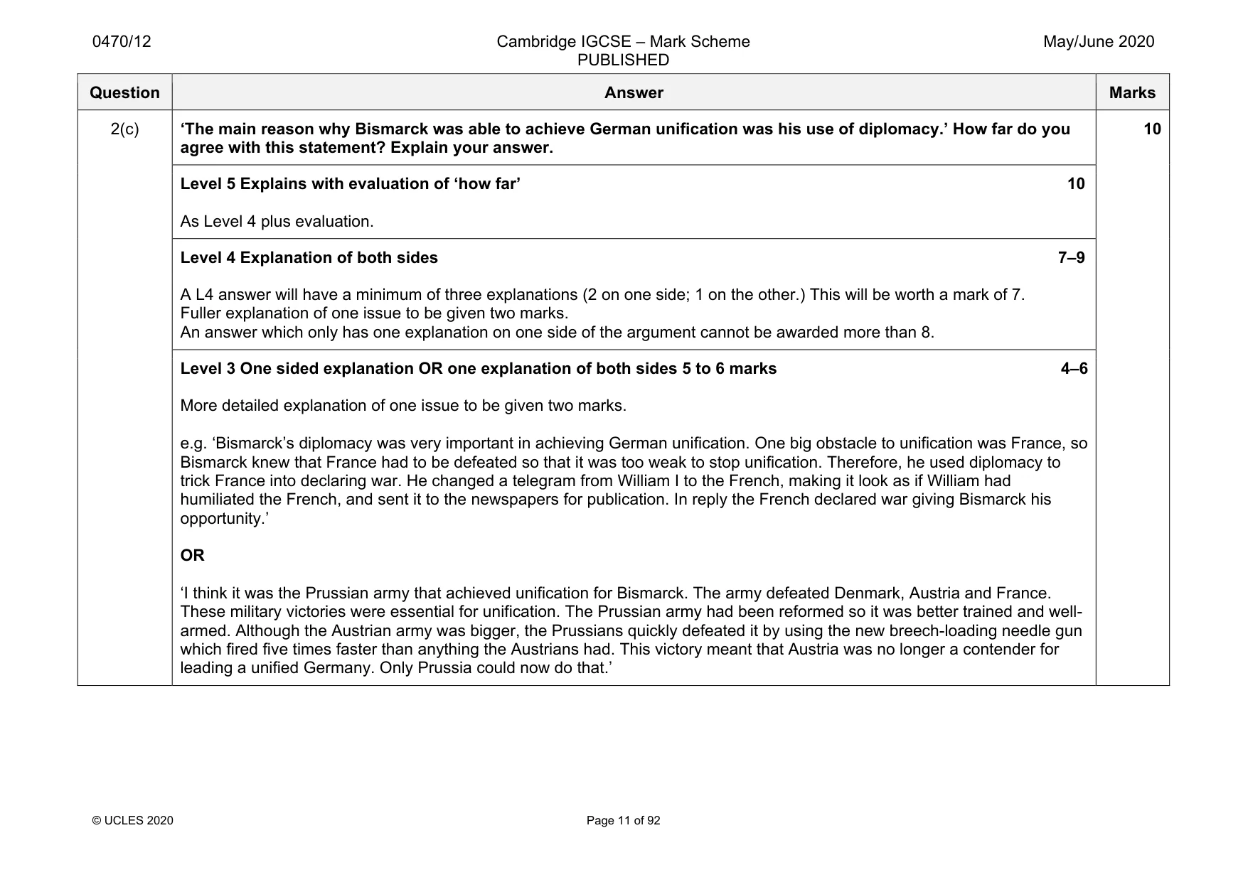 Mark scheme, page 11 of 92