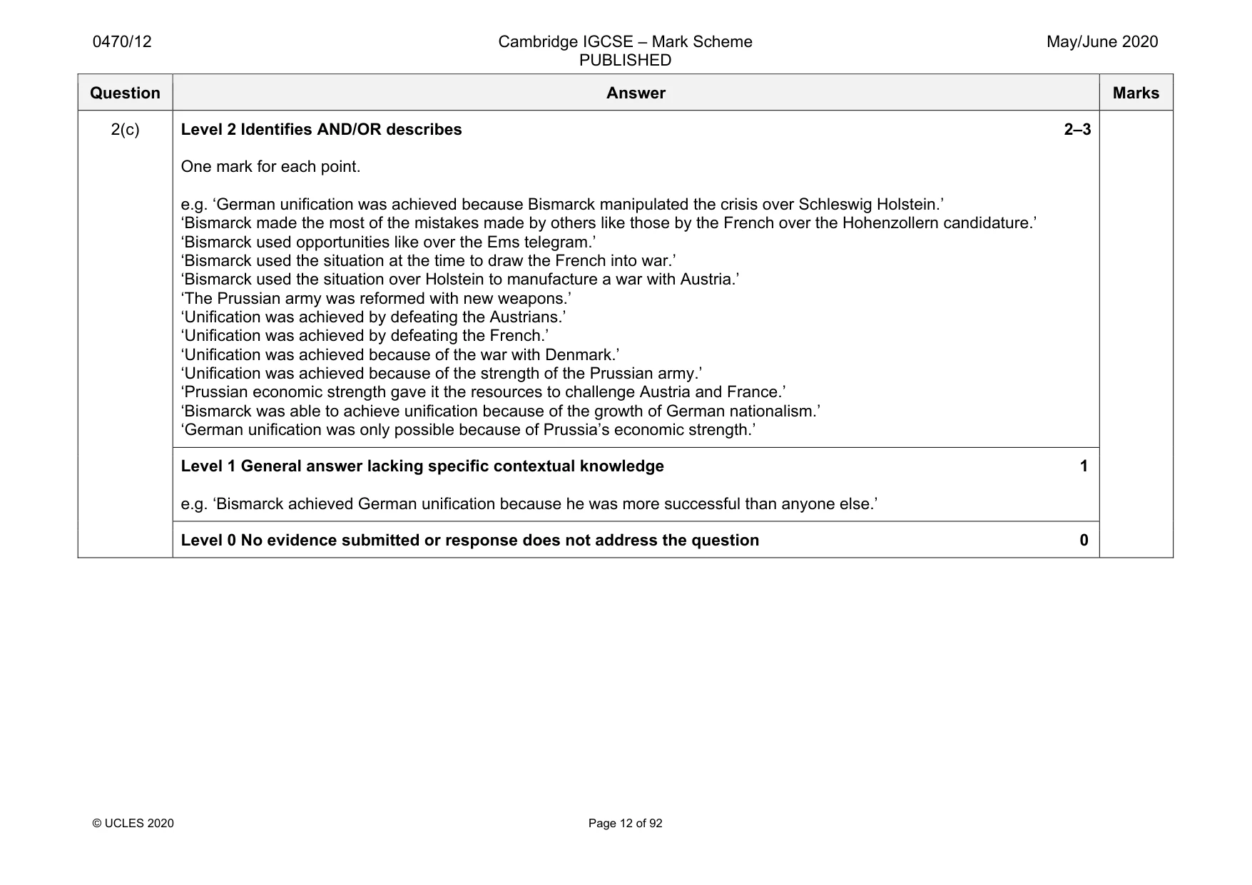 Mark scheme, page 12 of 92