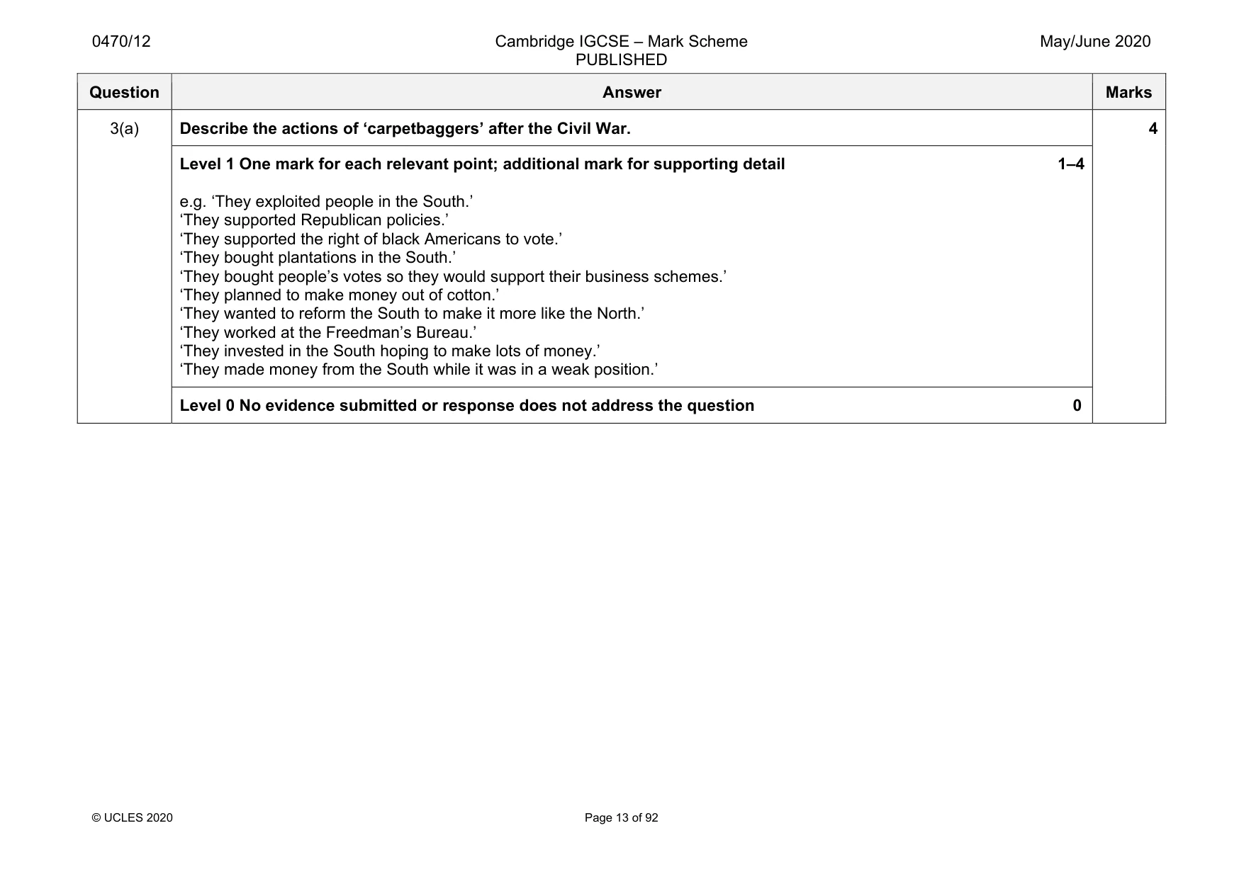 Mark scheme, page 13 of 92