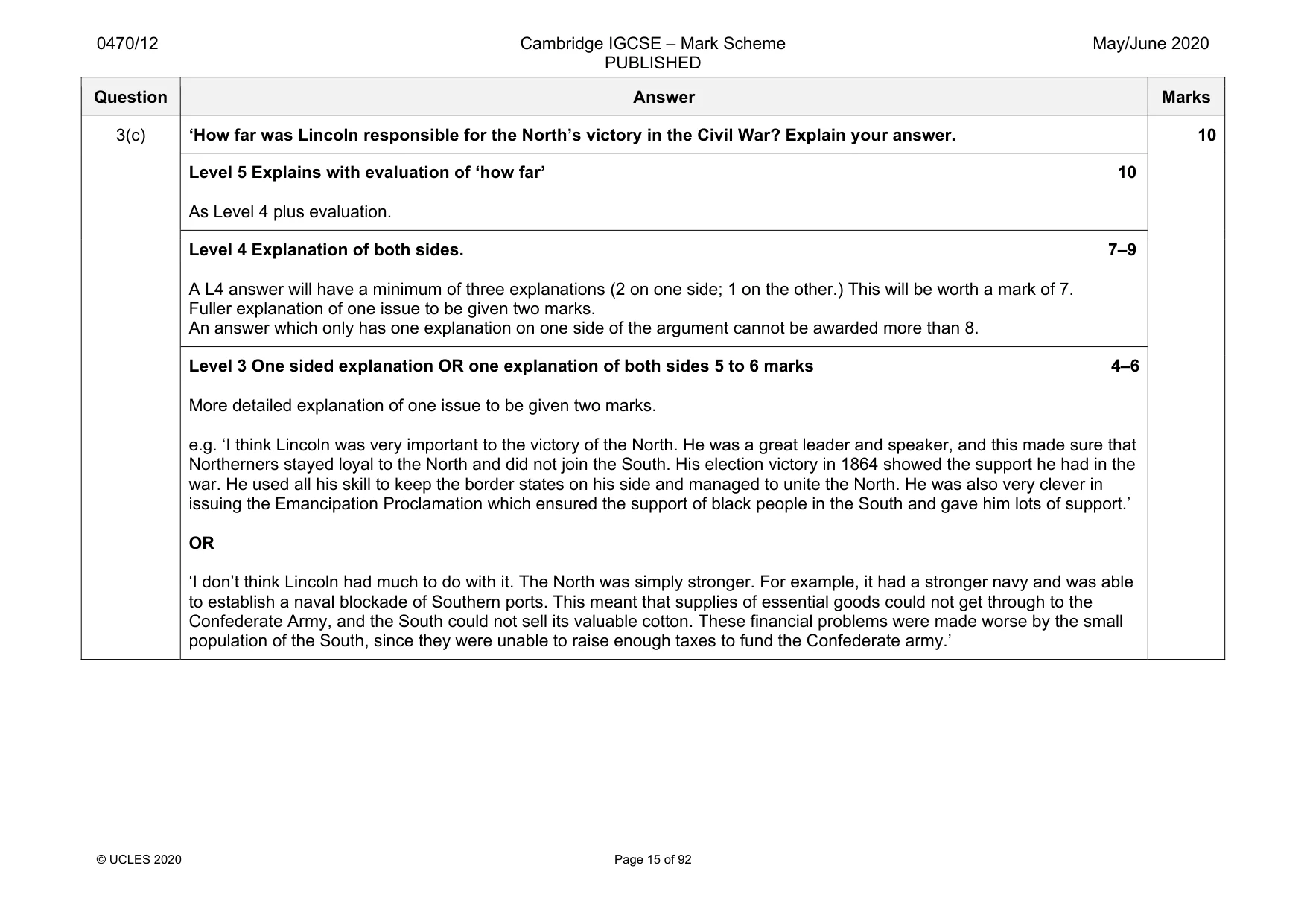 Mark scheme, page 15 of 92