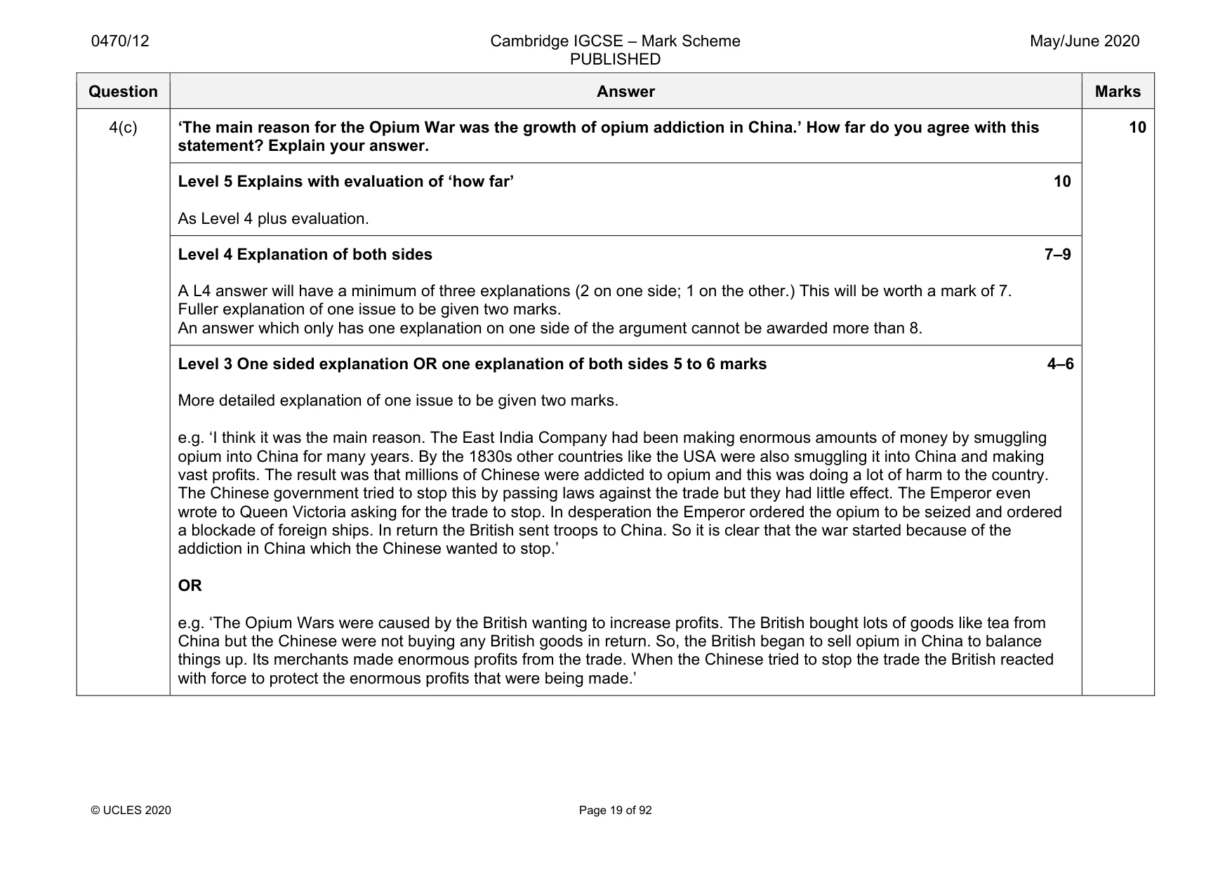 Mark scheme, page 19 of 92