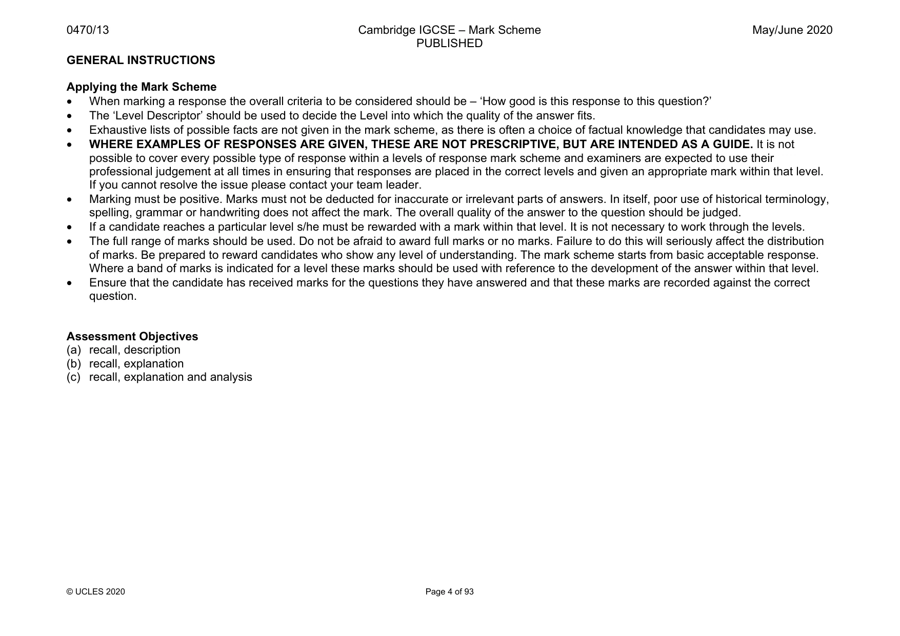 Mark scheme, page 4 of 93