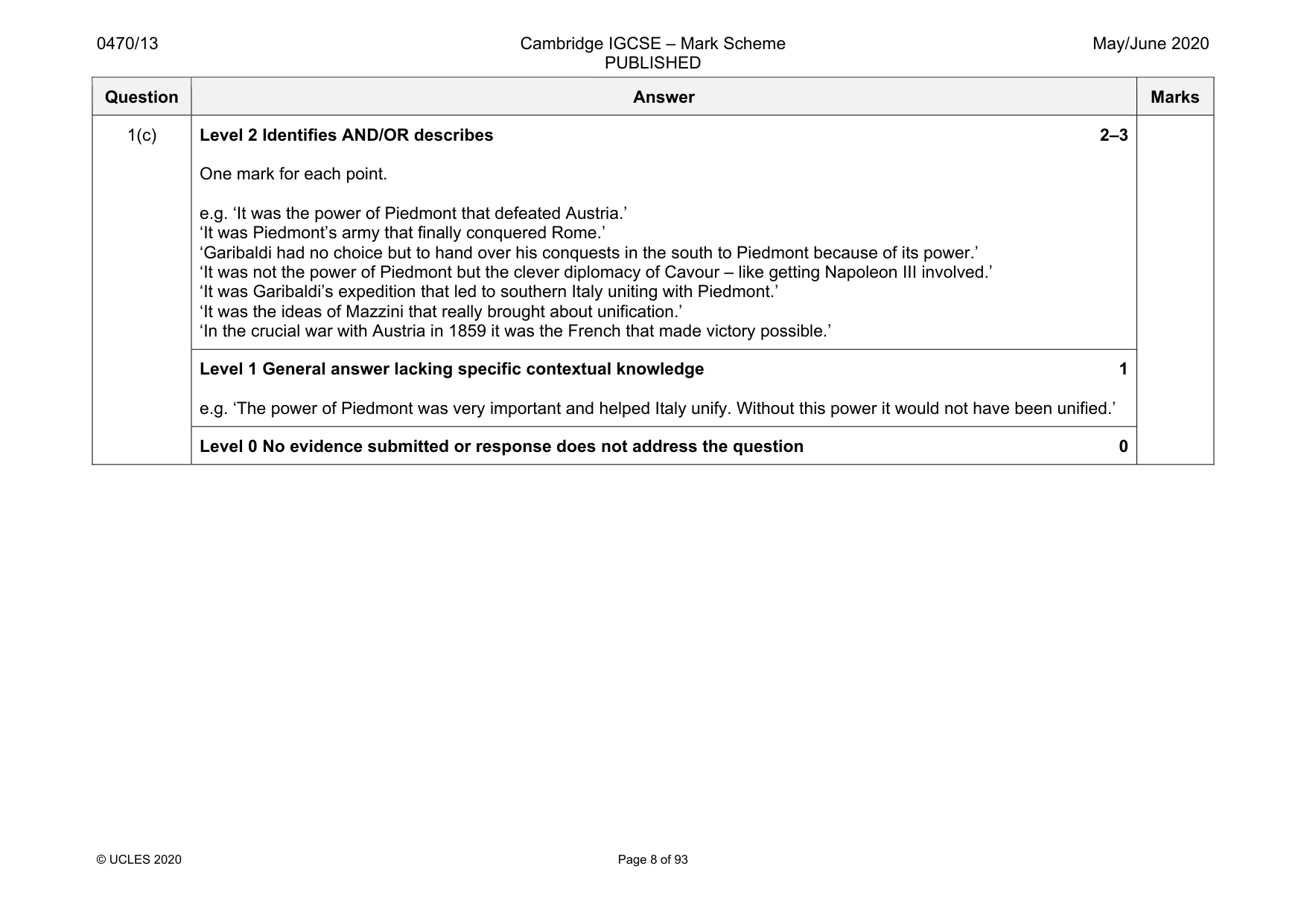 Mark scheme, page 8 of 93