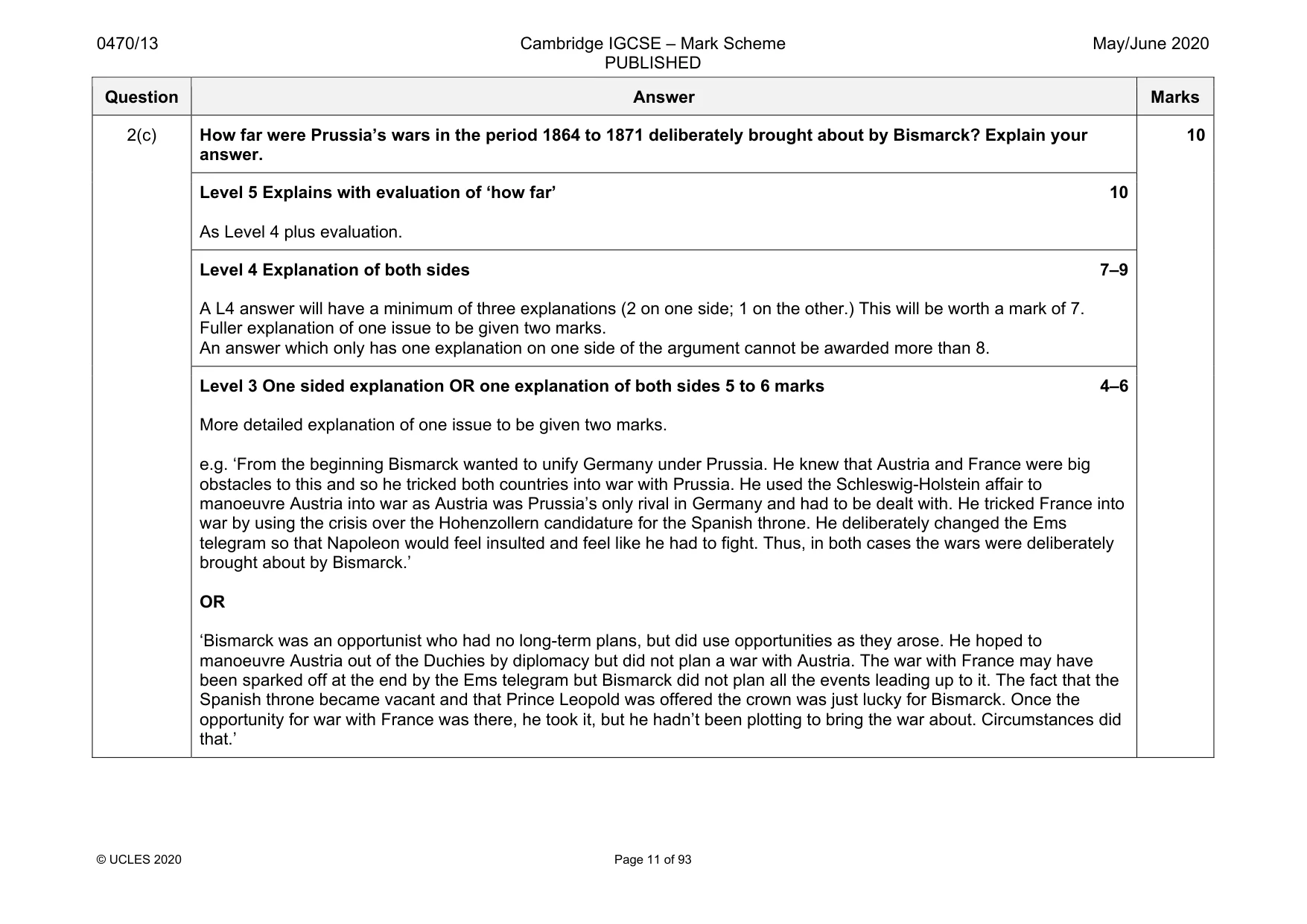 Mark scheme, page 11 of 93