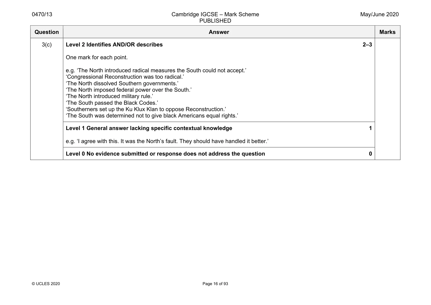 Mark scheme, page 16 of 93