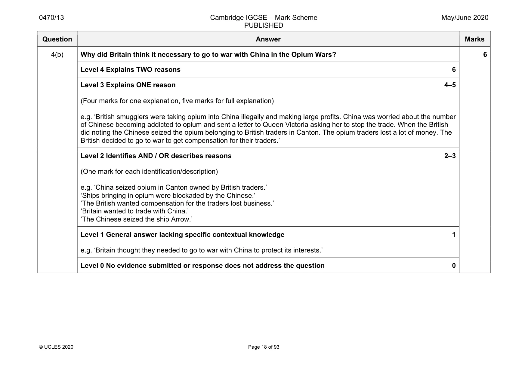 Mark scheme, page 18 of 93