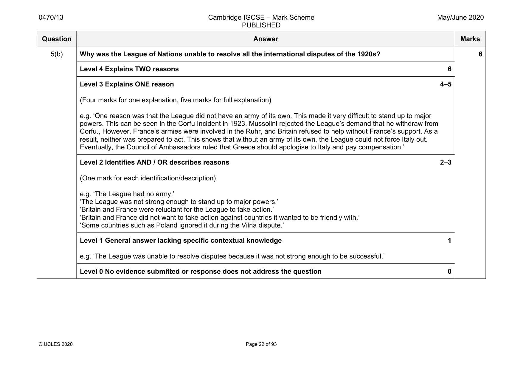 Mark scheme, page 22 of 93