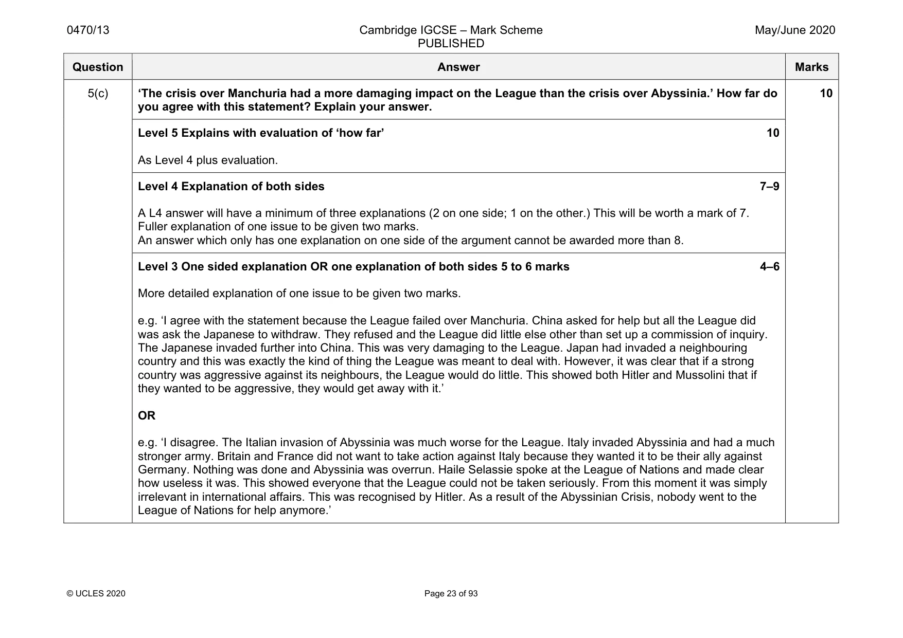 Mark scheme, page 23 of 93