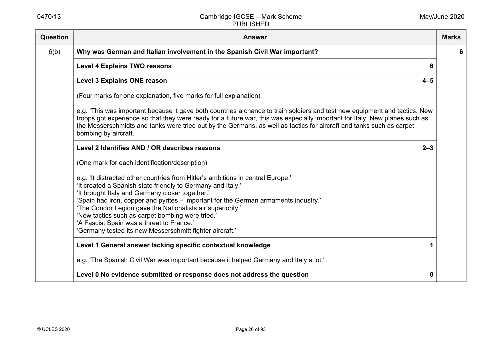 Mark scheme, page 26 of 93